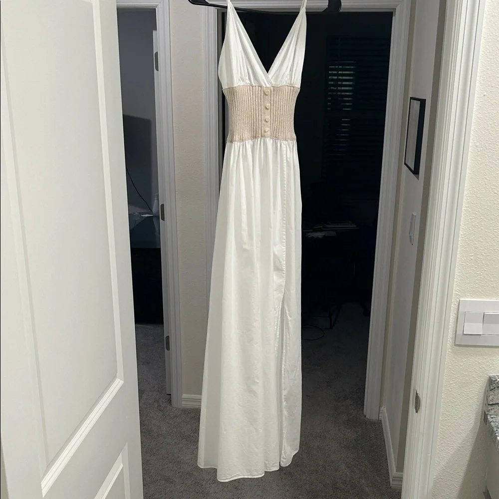 NAADAM White and Tan Maxi Dress - Picture 4 of 13
